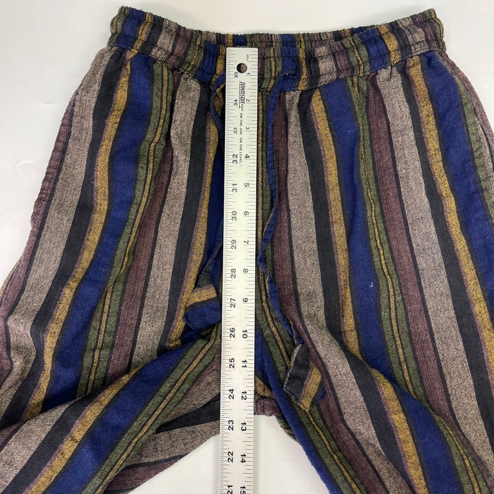 Earthbound Womens Vertical Stripe Cotton Elastic Waist Pants Size S - Picture 12 of 13